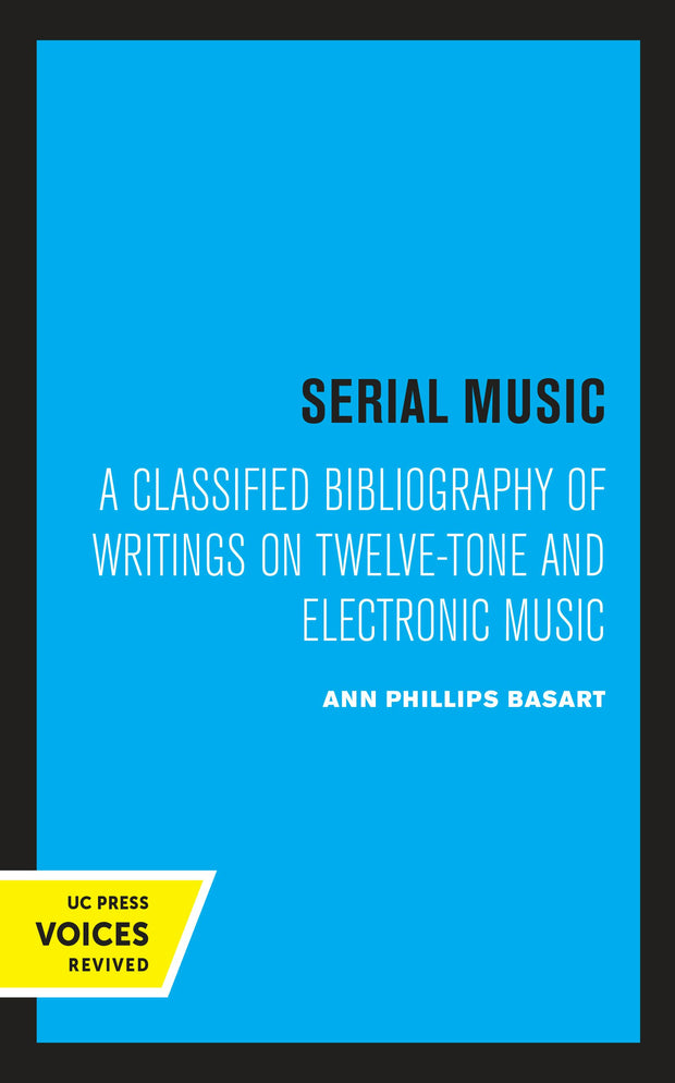 Cover image for Serial Music, isbn: 9780520320734
