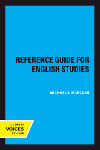Cover image for A Reference Guide for English Studies, isbn: 9780520321878