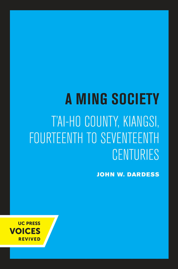 Cover image for A Ming Society, isbn: 9780520323032