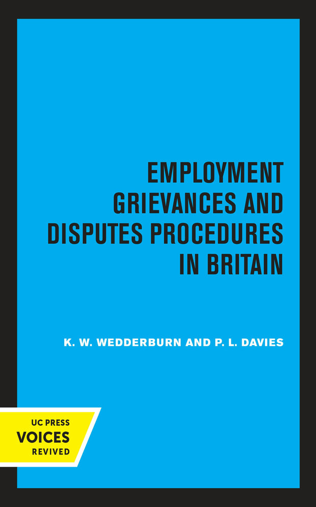 Cover image for Employment Grievances and Disputes Procedures in Britain, isbn: 9780520323179