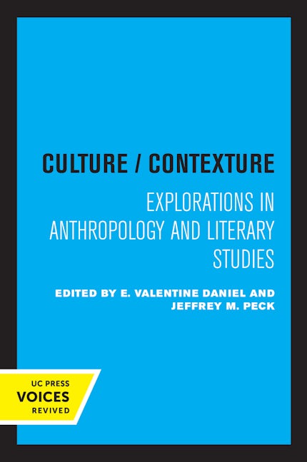 Book cover image for Culture/Contexture ISBN: 9780520323681