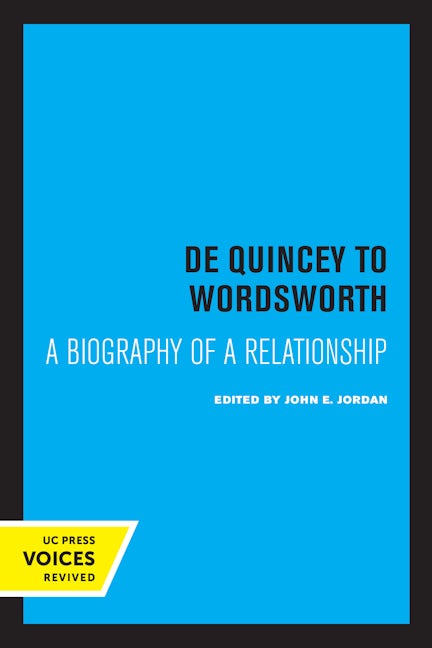 De Quincey to Wordsworth
