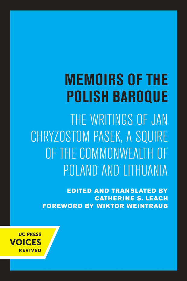 Cover image for Memoirs of the Polish Baroque, isbn: 9780520326675