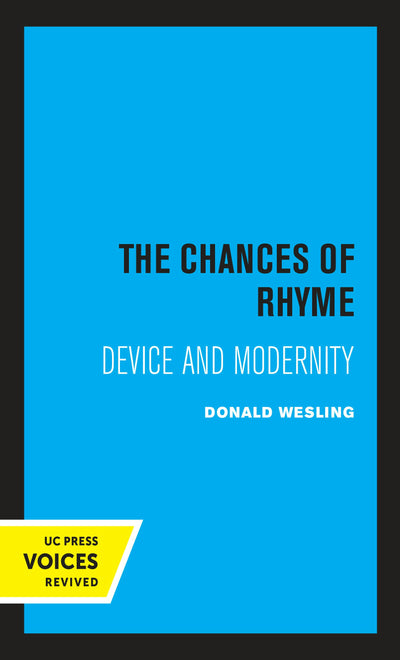 Cover image for The Chances of Rhyme, isbn: 9780520327528