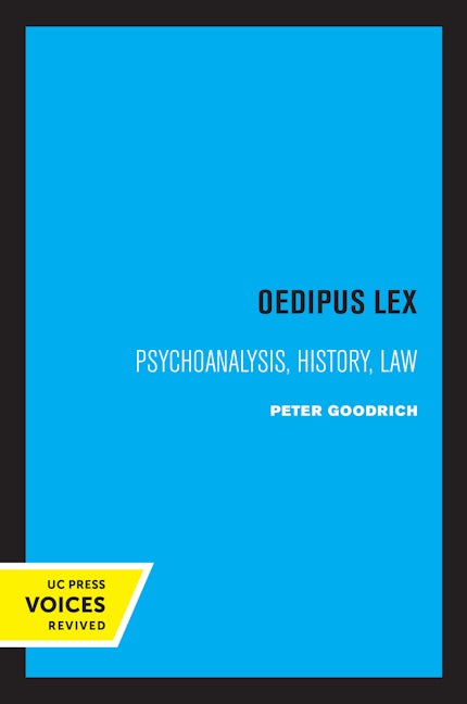 Book cover image for Oedipus Lex ISBN: 9780520332911