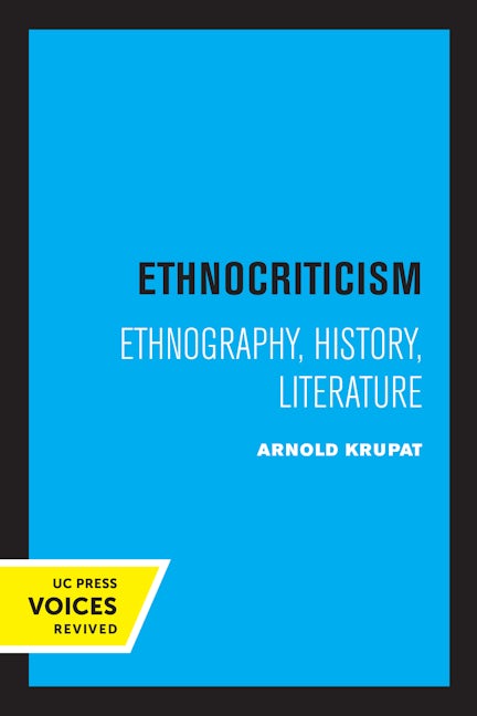 Book cover image for Ethnocriticism ISBN: 9780520334427