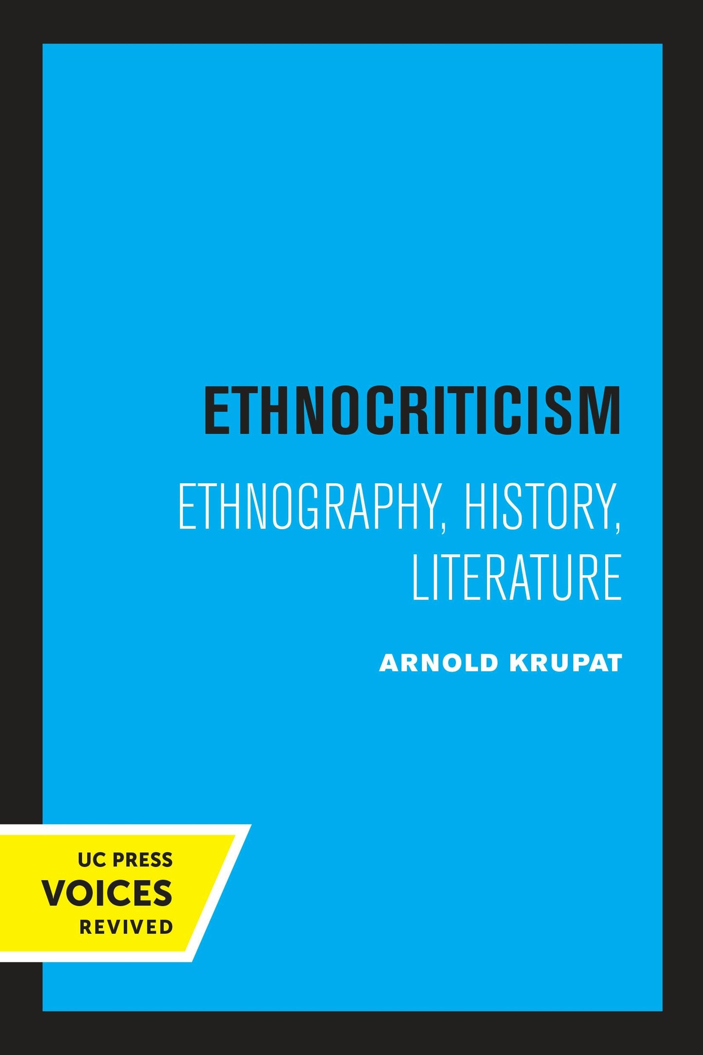 Book cover image for Ethnocriticism ISBN: 9780520334434