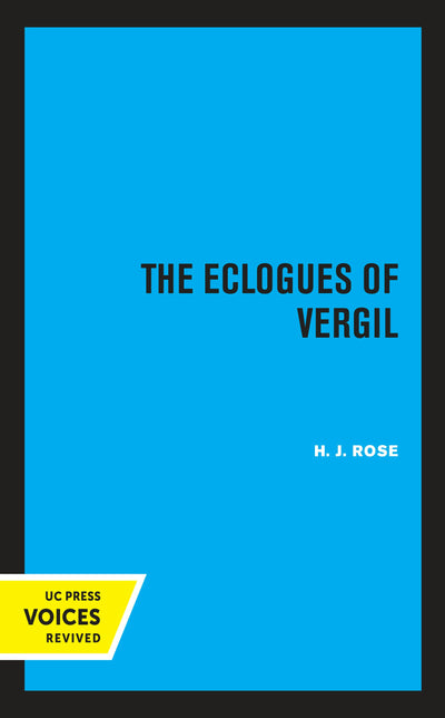 Cover image for The Eclogues of Vergil, isbn: 9780520339330