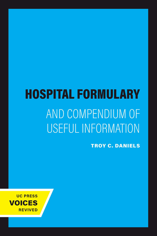 Cover image for Hospital Formulary, isbn: 9780520345027