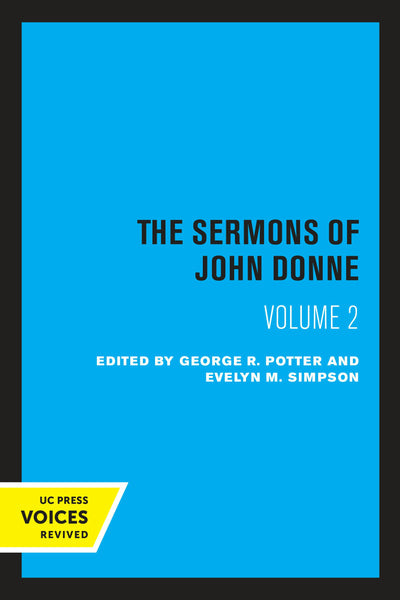 Cover image for The Sermons of John Donne, Volume II, isbn: 9780520346185