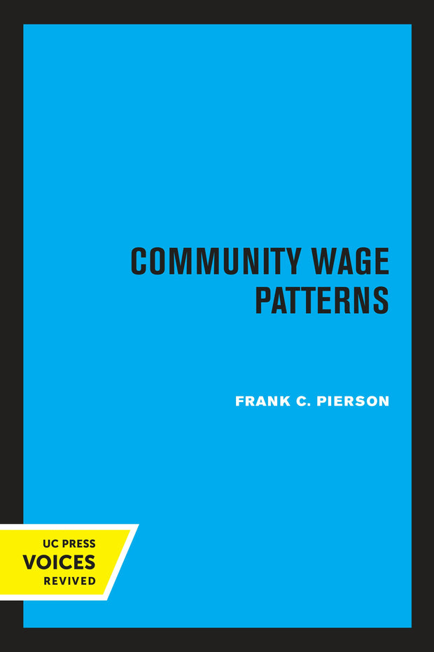 Cover image for Community Wage Patterns, isbn: 9780520349162