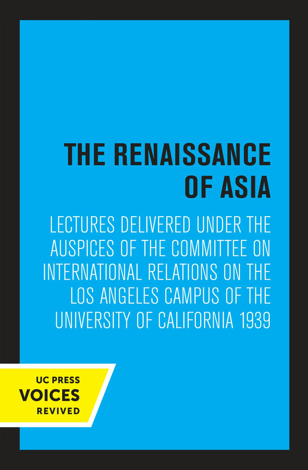 Cover image for The Renaissance of Asia, isbn: 9780520349872