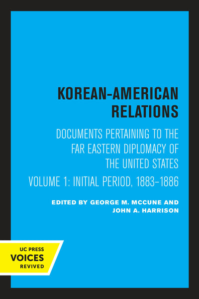 Cover image for Korean-American Relations, isbn: 9780520349995
