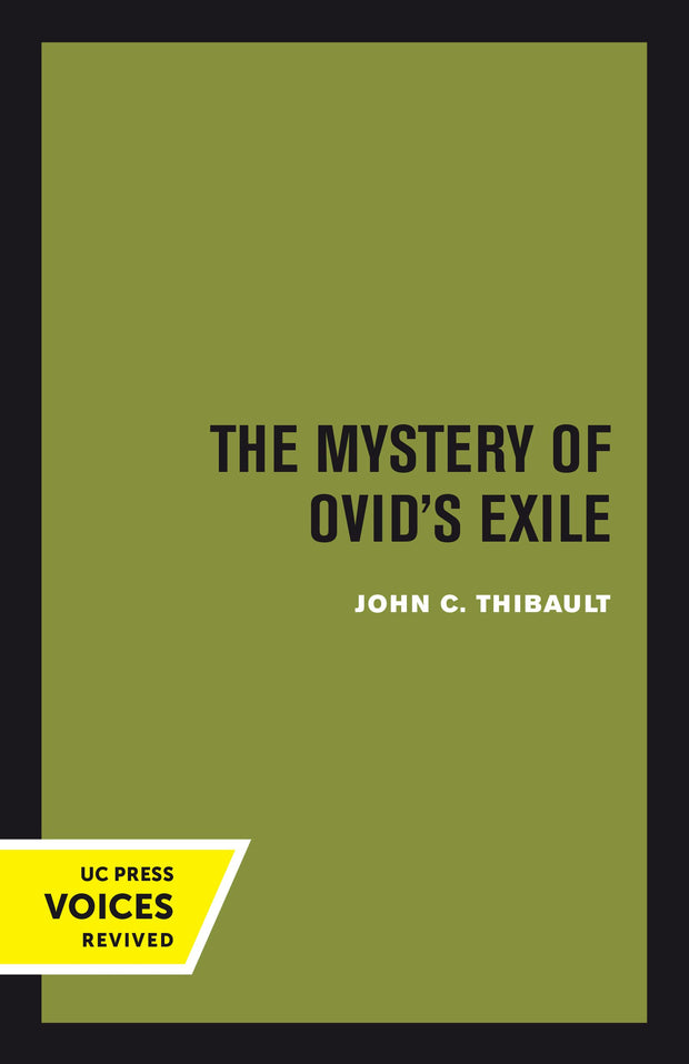 Cover image for The Mystery of Ovid's Exile, isbn: 9780520378148
