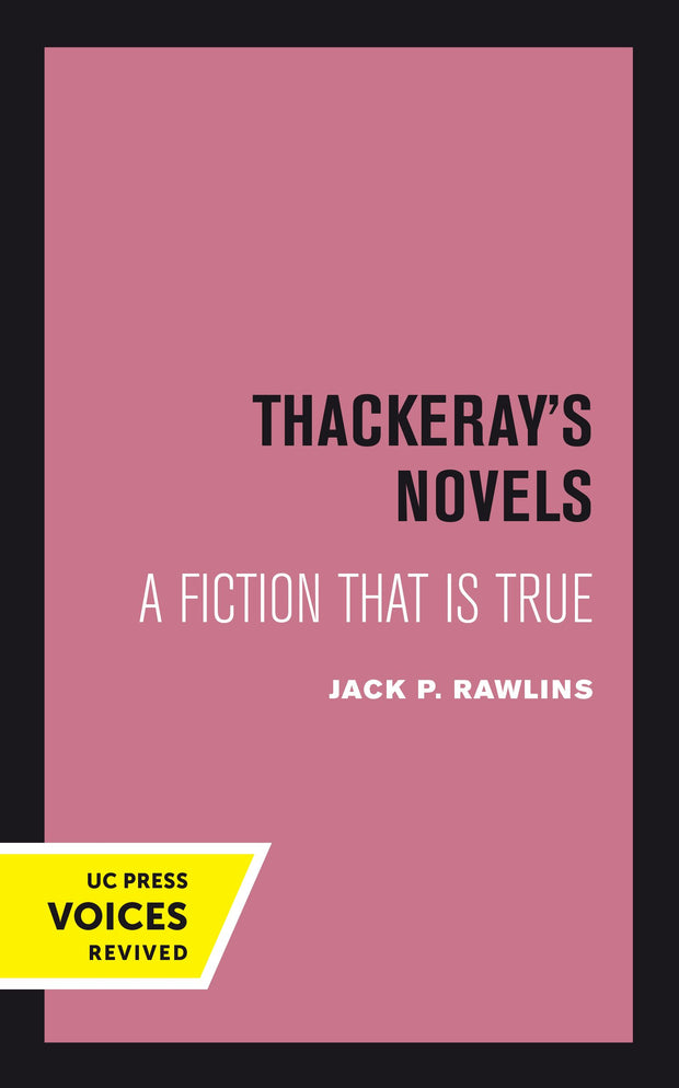 Cover image for Thackeray's Novels, isbn: 9780520378674