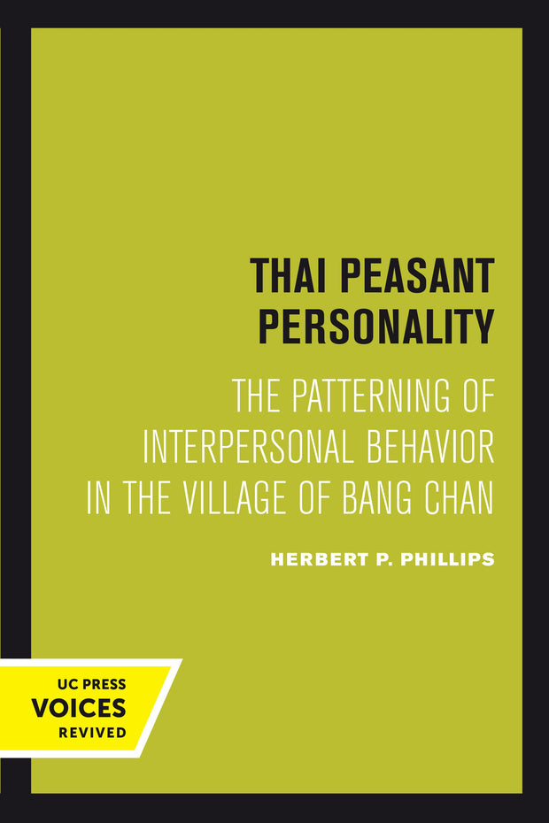 Cover image for Thai Peasant Personality, isbn: 9780520378681