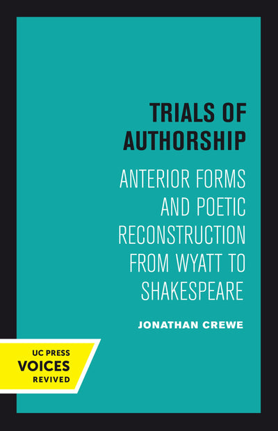 Cover image for Trials of Authorship, isbn: 9780520378780