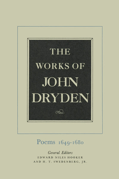 Cover image for The Works of John Dryden, Volume I, isbn: 9780520904835