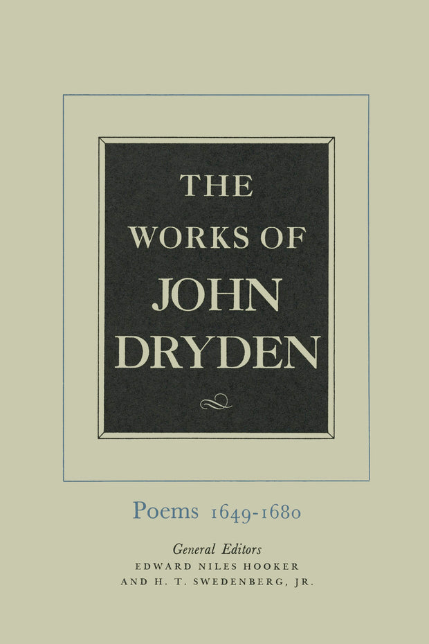 Cover image for The Works of John Dryden, Volume I, isbn: 9780520904835
