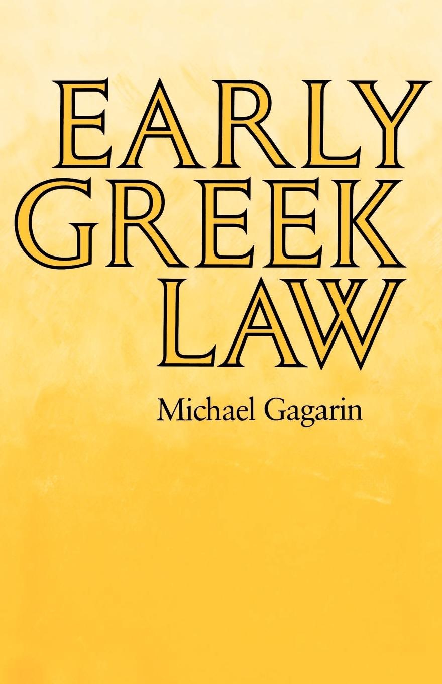 Book cover image for Early Greek Law ISBN: 9780520909168