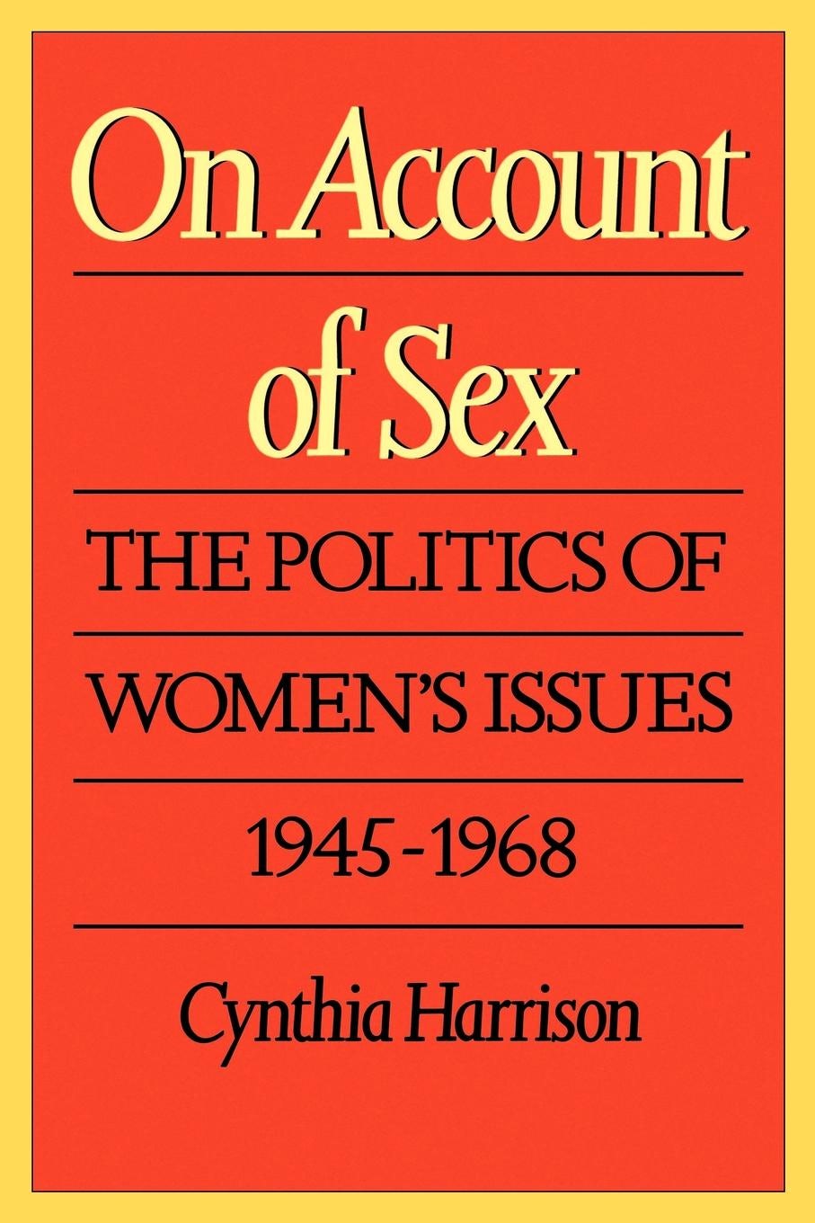 Book cover image for On Account of Sex ISBN: 9780520909304