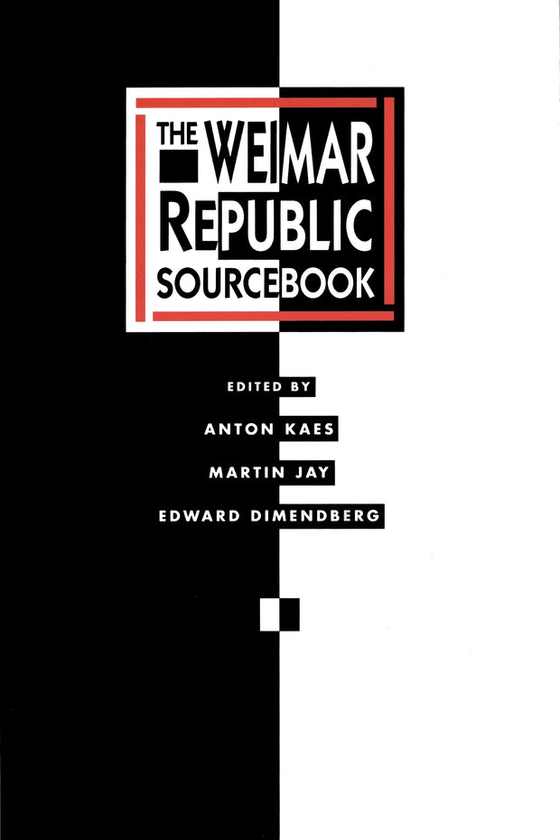 Cover image for The Weimar Republic Sourcebook, isbn: 9780520909601