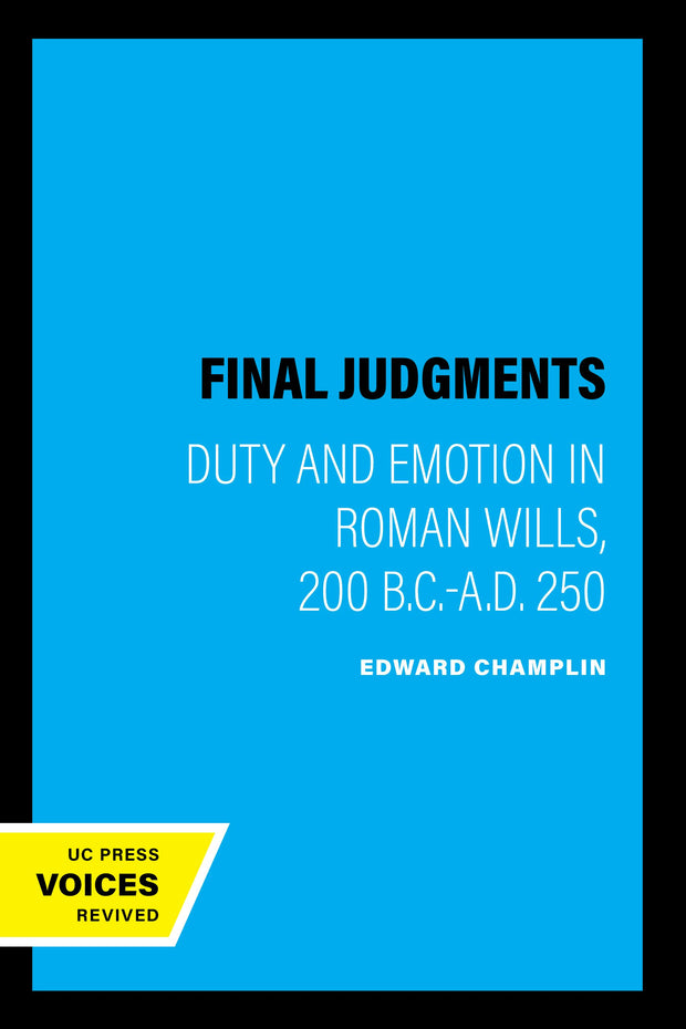 Cover image for Final Judgments, isbn: 9780520910393