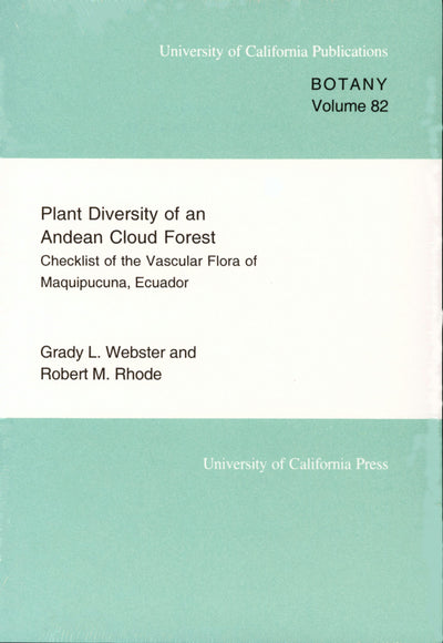Cover image for Plant Diversity of an Andean Cloud Forest, isbn: 9780520915930