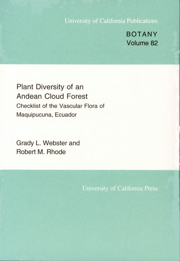 Cover image for Plant Diversity of an Andean Cloud Forest, isbn: 9780520915930