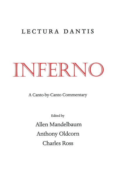 Cover image for Lectura Dantis, Inferno, isbn: 9780520920538