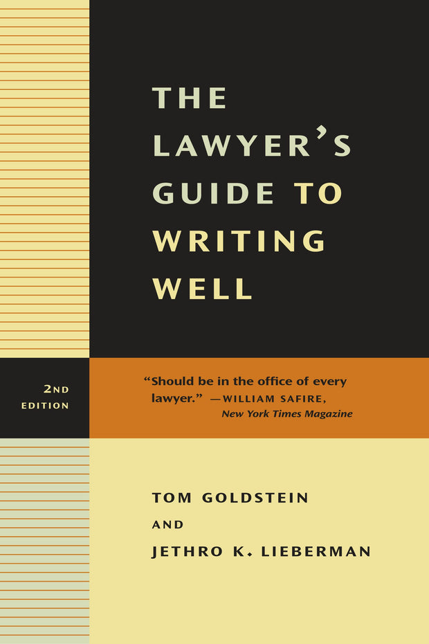 Cover image for The Lawyer's Guide to Writing Well, isbn: 9780520929074