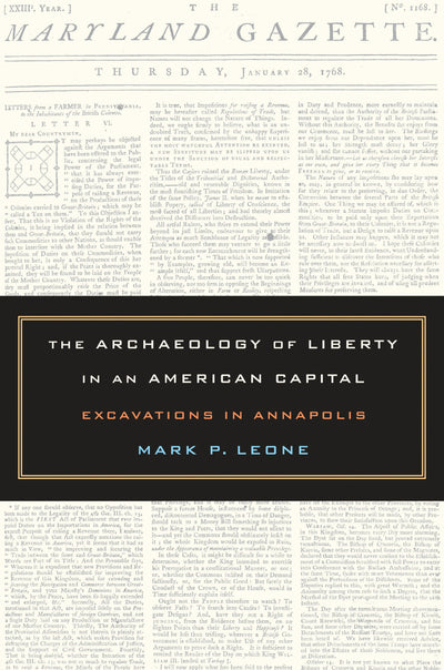 Cover image for The Archaeology of Liberty in an American Capital, isbn: 9780520931893