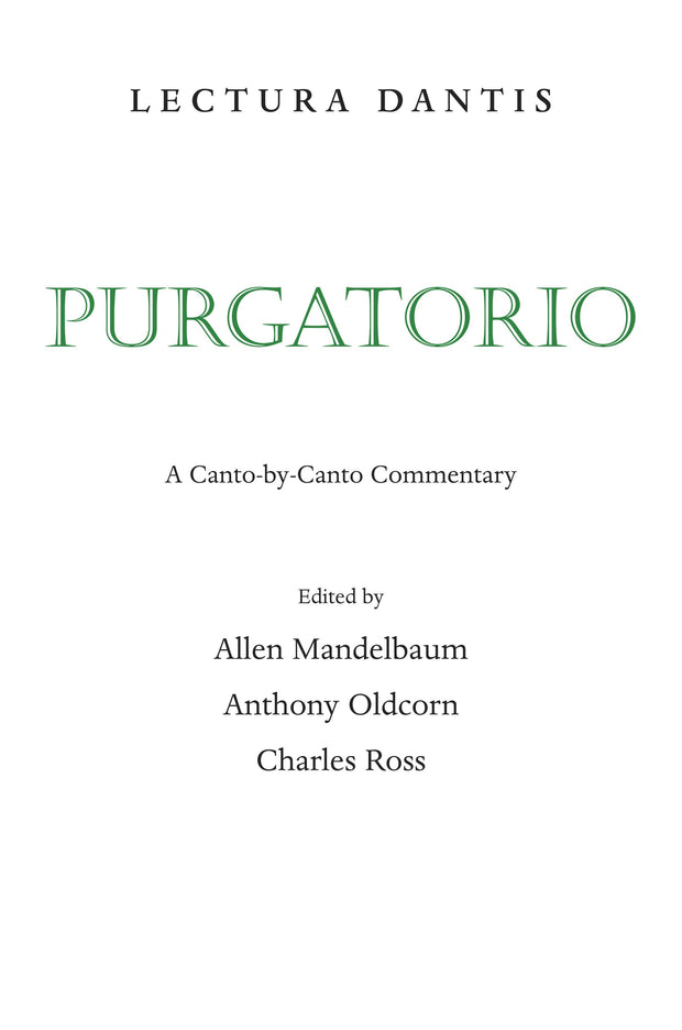 Cover image for Lectura Dantis, Purgatorio, isbn: 9780520940529