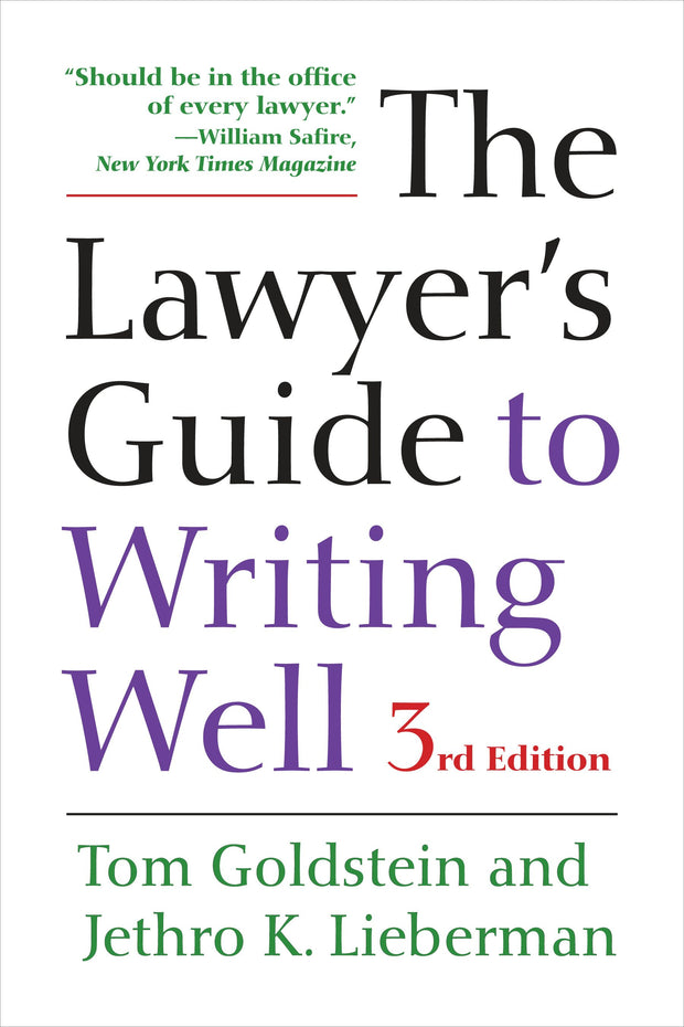 Cover image for The Lawyer's Guide to Writing Well, isbn: 9780520963351