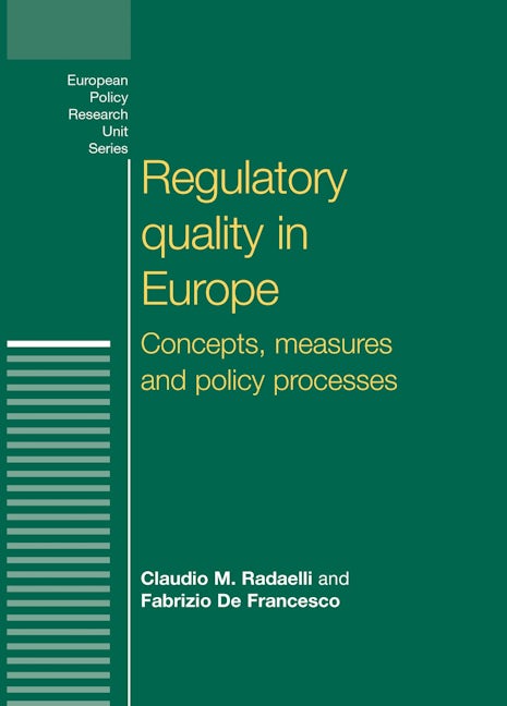 Book cover image for Regulatory quality in Europe ISBN: 9780719074042