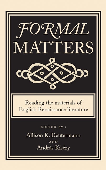 Book cover image for Formal matters ISBN: 9780719085536