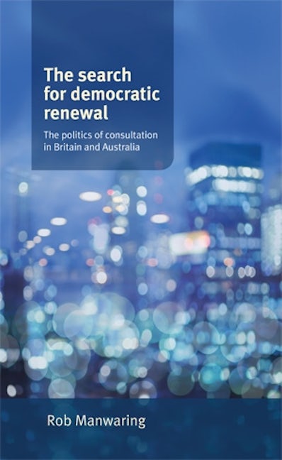 Book cover image for The search for democratic renewal ISBN: 9780719088766