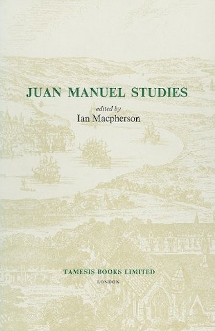 Book cover image for Juan Manuel Studies ISBN: 9780729300247