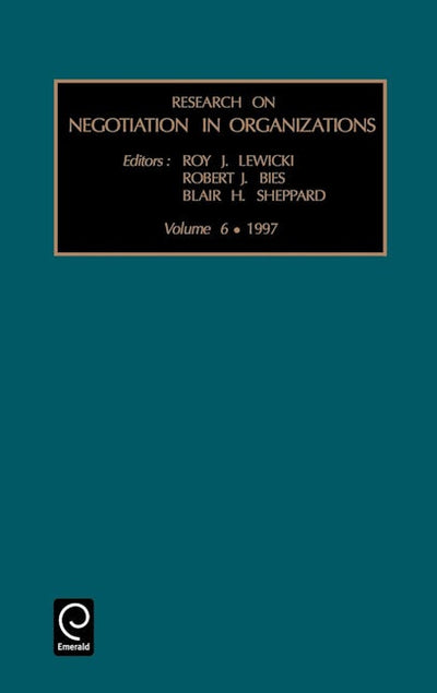 Research on Negotiation in Organizations