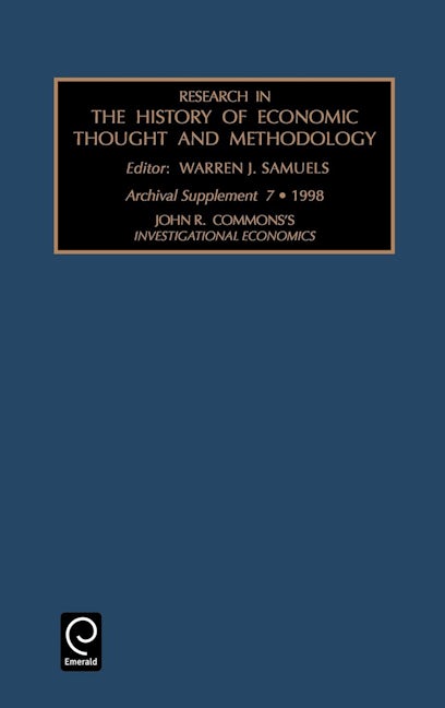 Book cover image for John R. Commons's Investigational Economics ISBN: 9780762303540