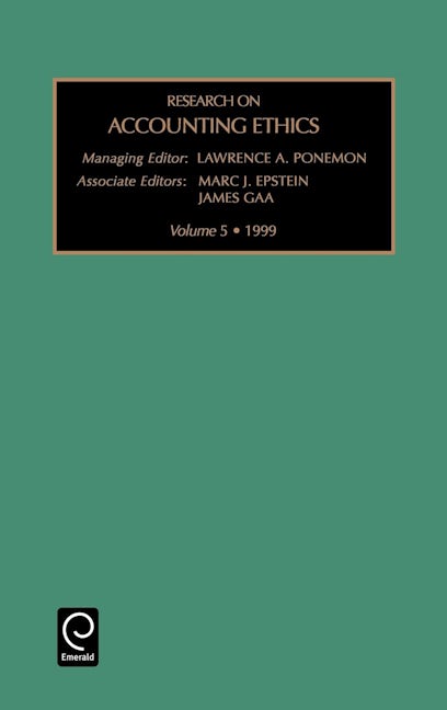 Book cover image for Research on Accounting Ethics ISBN: 9780762305216