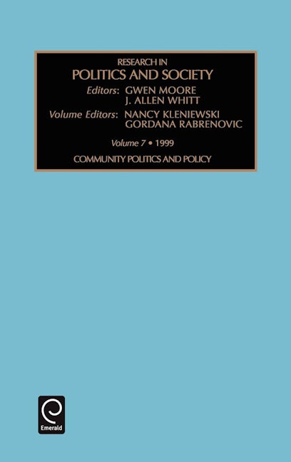 Book cover image for Community Politics and Policy ISBN: 9780762306213