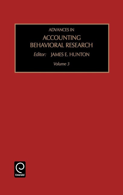 Book cover image for Advances in Accounting Behavioral Research ISBN: 9780762306688