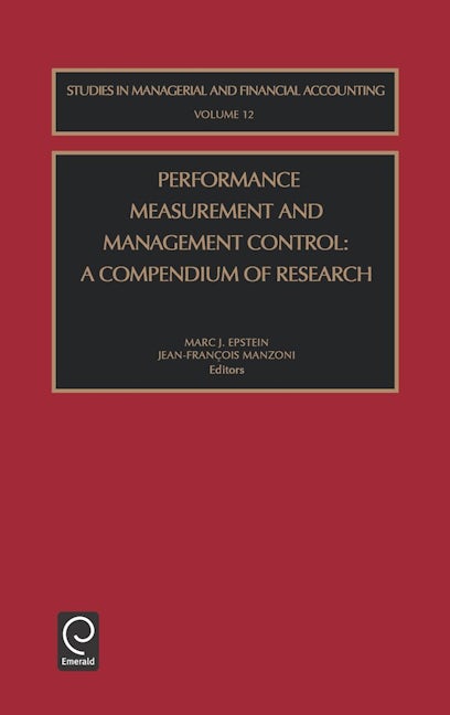 Book cover image for Performance Measurement and Management Control ISBN: 9780762308675