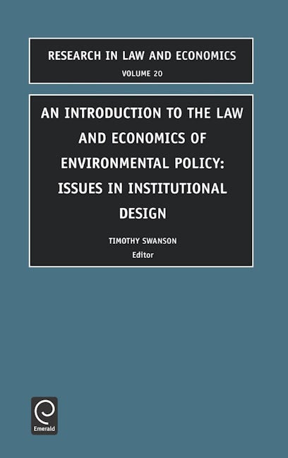 Book cover image for Introduction to the Law and Economics of Environmental Policy ISBN: 9780762308880