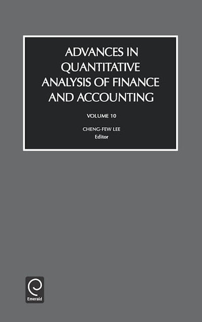 Advances in Quantitive Analysis of Finance and Accounting