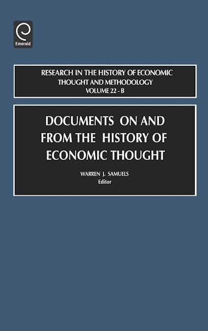 Book cover image for Documents on and from the History of Economic Thought ISBN: 9780762310913