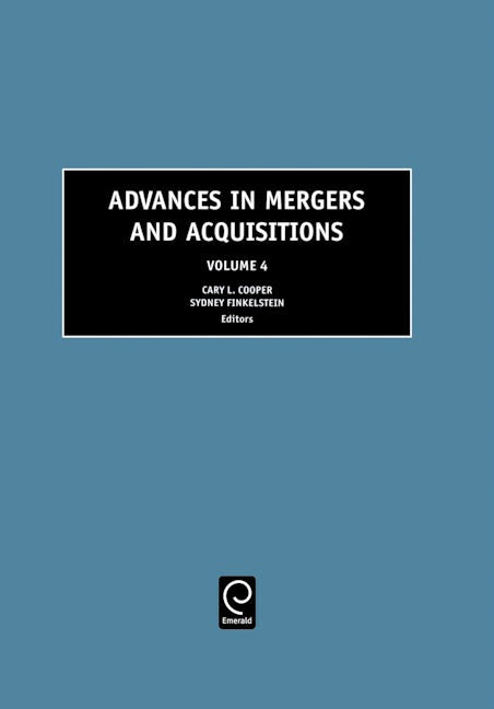 Book cover image for Advances in Mergers and Acquisitions ISBN: 9780762311729