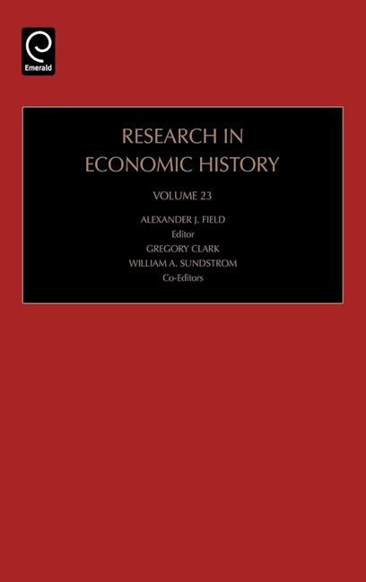 Book cover image for Research in Economic History ISBN: 9780762312627