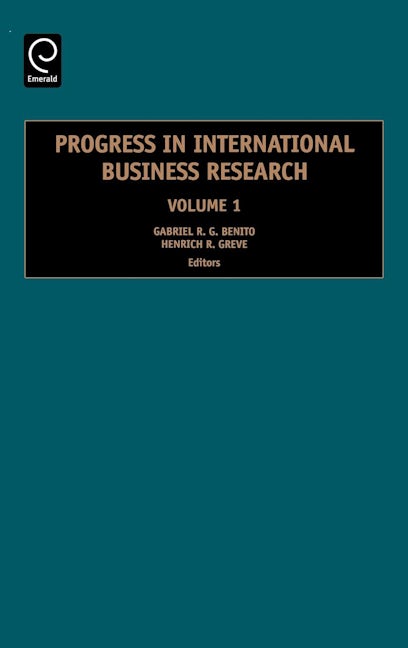 Book cover image for Progress in International Business Research ISBN: 9780762312887